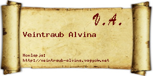 Veintraub Alvina névjegykártya